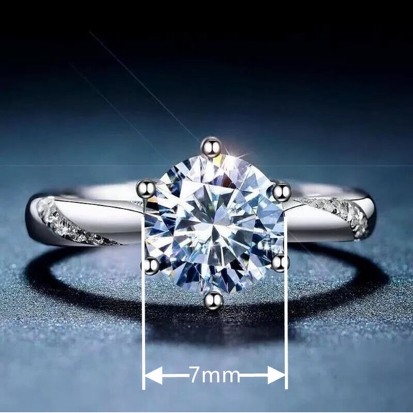 925 Silver Wedding Rings White Sapphire Rings - Picture 4 of 4